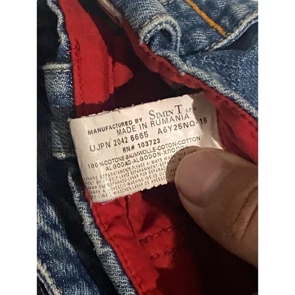 Armani Jeans Y2K Baggy Cargo Denim Made in Romania - Picture 9 of 11